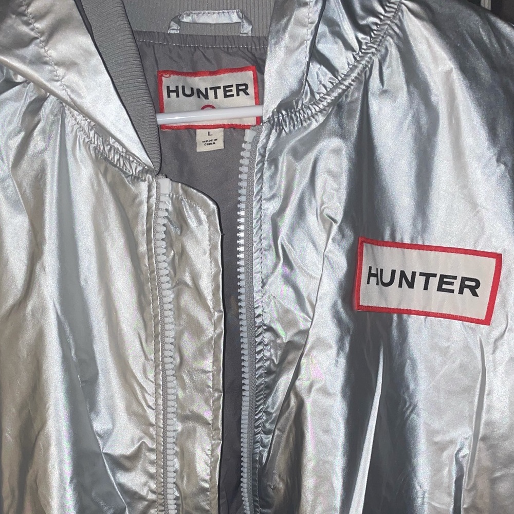 Hunter reflective rain jacket